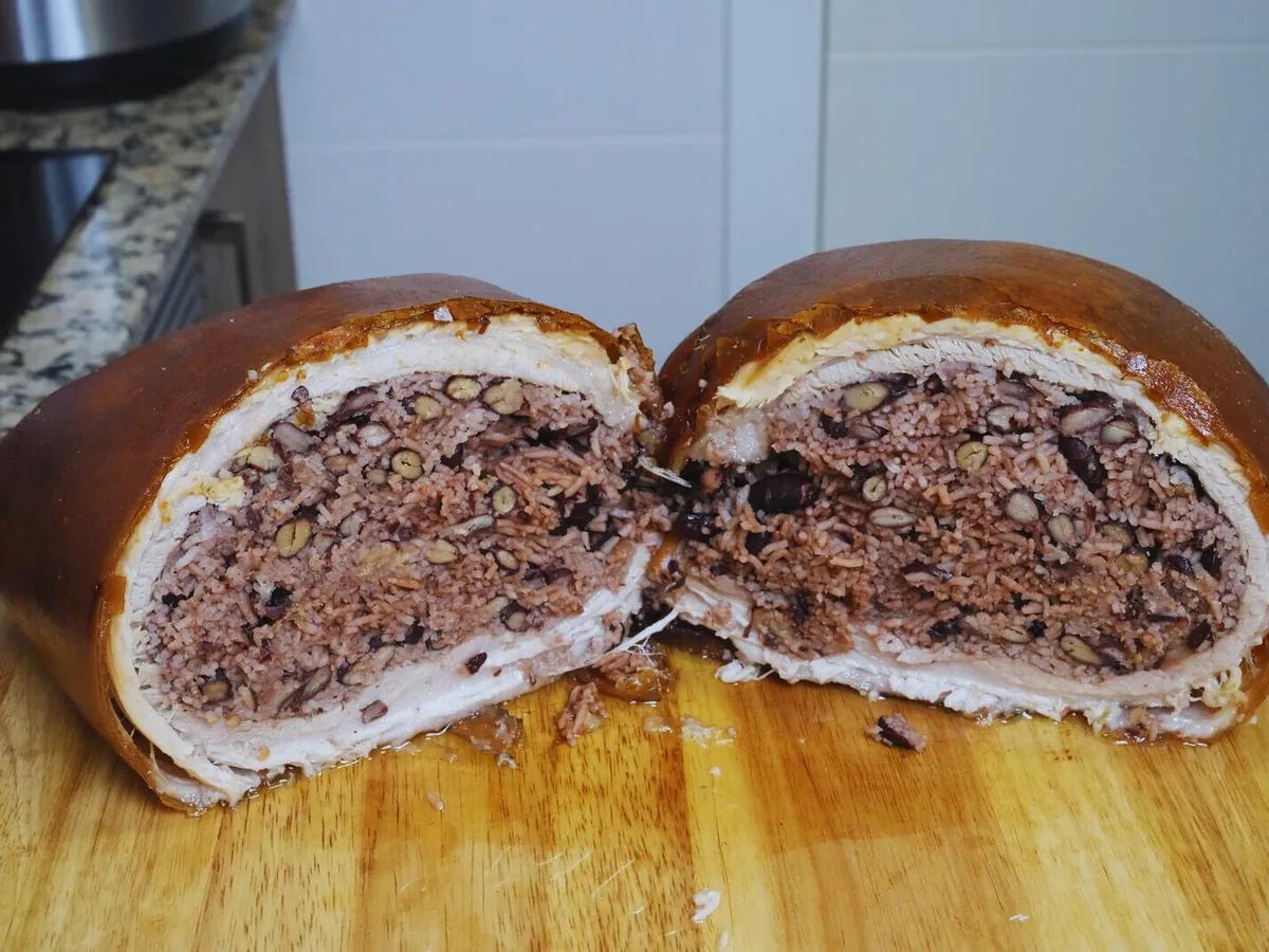 Panceta Crujiente Rellena de Congrí 