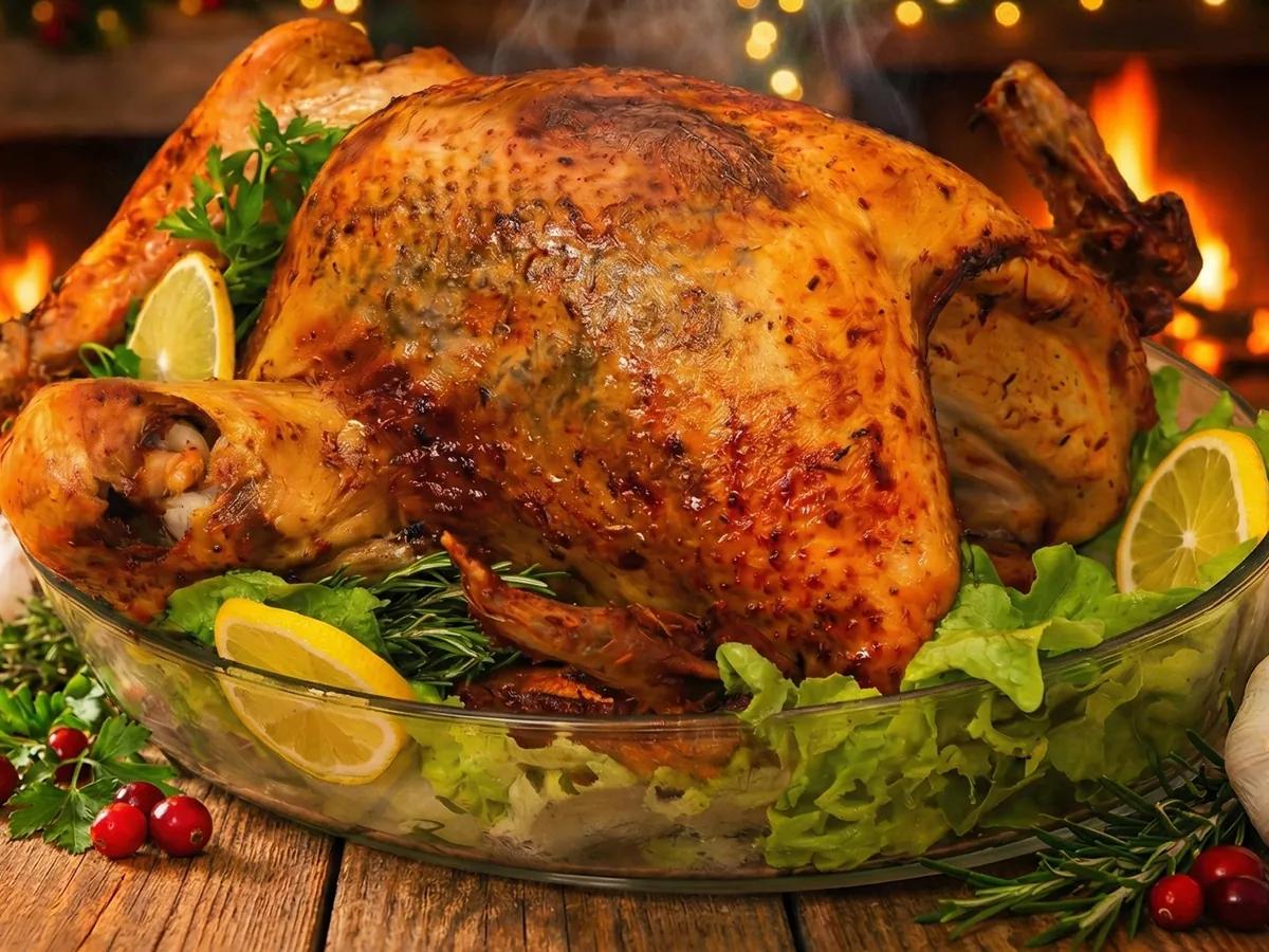 Pavo Asado Jugoso con Glaseado