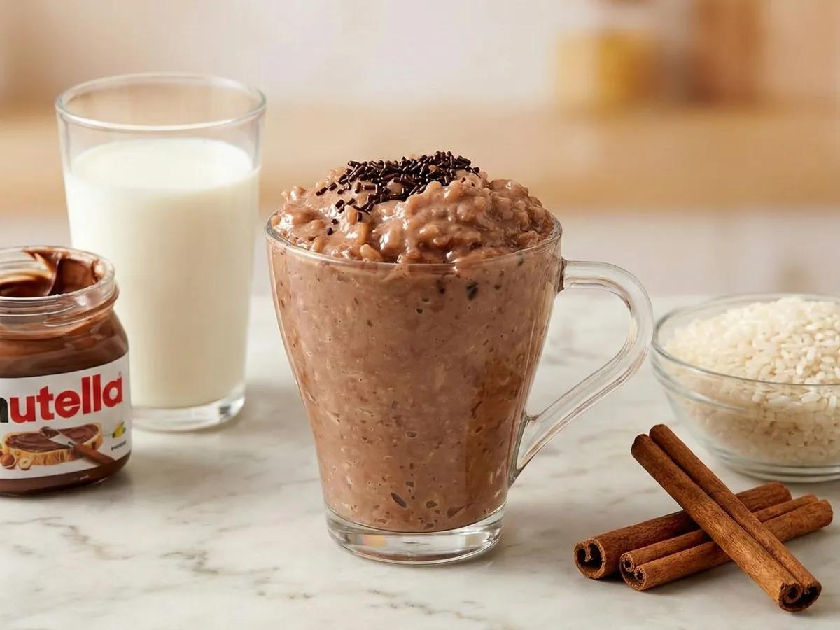 Arroz con Leche y Nutella en Microondas