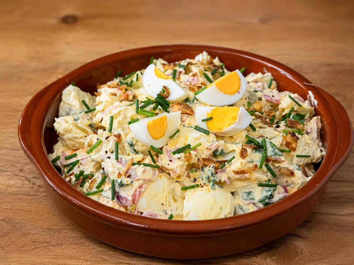 Ensalada de papas y huevo